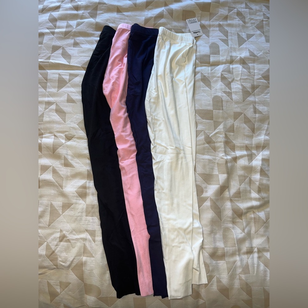 Set of Four Lounge Pants in Black, Pink, Navy, and White